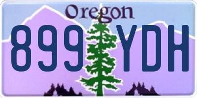 OR license plate 899YDH