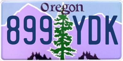 OR license plate 899YDK