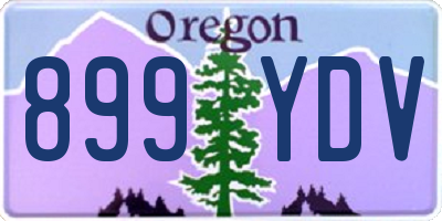 OR license plate 899YDV