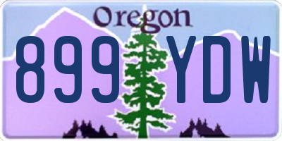 OR license plate 899YDW