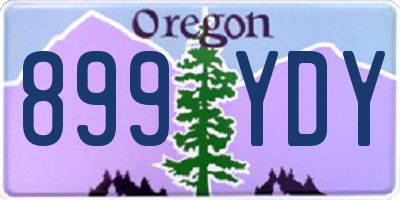 OR license plate 899YDY