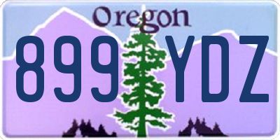 OR license plate 899YDZ
