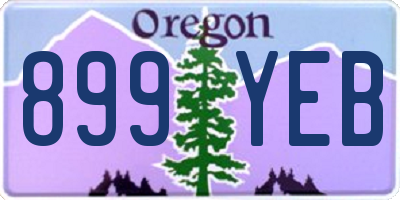 OR license plate 899YEB