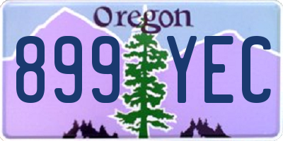 OR license plate 899YEC