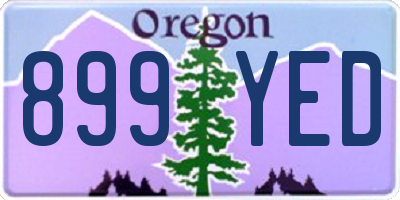 OR license plate 899YED