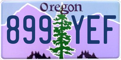 OR license plate 899YEF