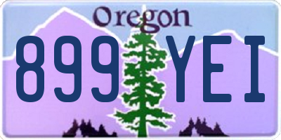 OR license plate 899YEI