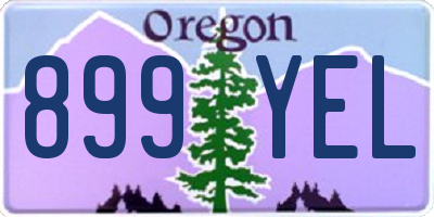 OR license plate 899YEL