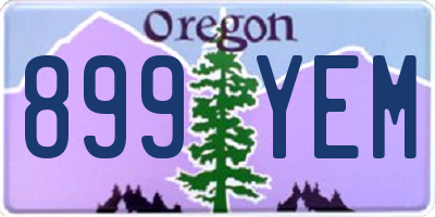 OR license plate 899YEM
