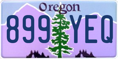 OR license plate 899YEQ