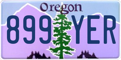 OR license plate 899YER