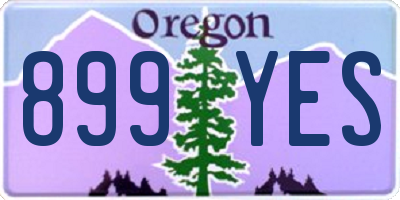OR license plate 899YES