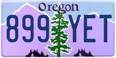 OR license plate 899YET