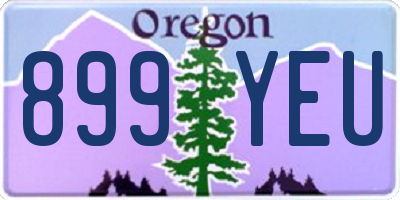 OR license plate 899YEU