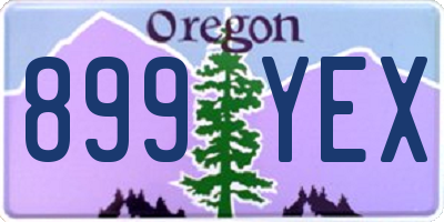 OR license plate 899YEX