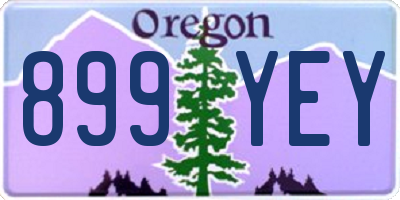 OR license plate 899YEY