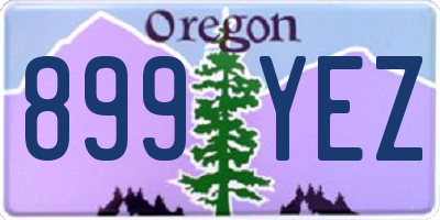 OR license plate 899YEZ
