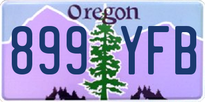 OR license plate 899YFB