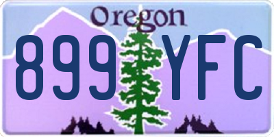 OR license plate 899YFC