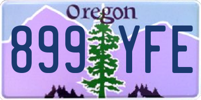 OR license plate 899YFE