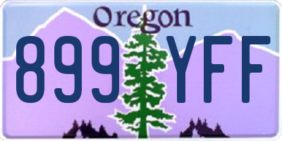 OR license plate 899YFF