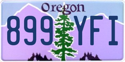 OR license plate 899YFI