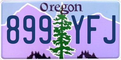 OR license plate 899YFJ