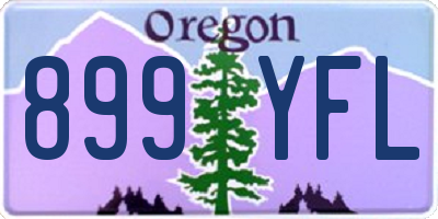 OR license plate 899YFL