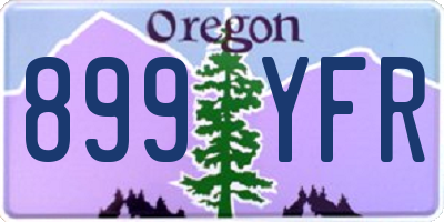 OR license plate 899YFR