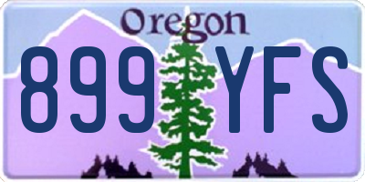 OR license plate 899YFS