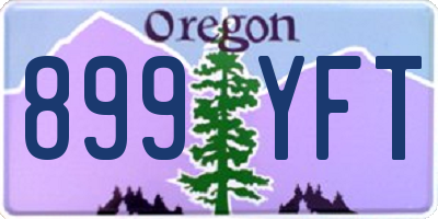 OR license plate 899YFT