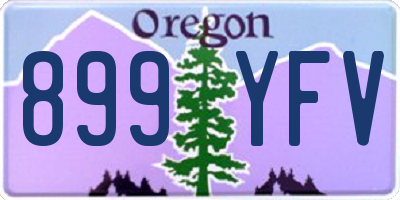 OR license plate 899YFV