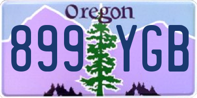 OR license plate 899YGB