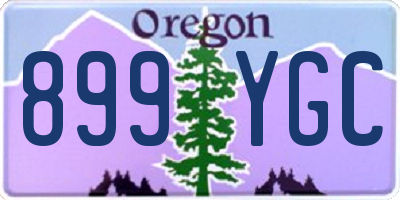 OR license plate 899YGC
