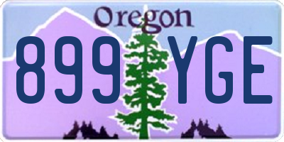 OR license plate 899YGE