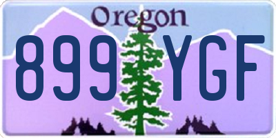 OR license plate 899YGF