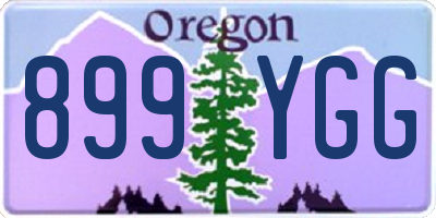 OR license plate 899YGG