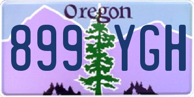 OR license plate 899YGH