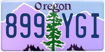 OR license plate 899YGI