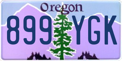 OR license plate 899YGK