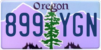 OR license plate 899YGN