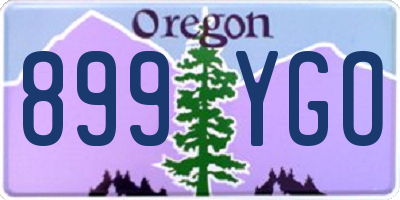 OR license plate 899YGO