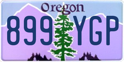 OR license plate 899YGP