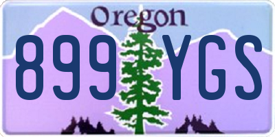 OR license plate 899YGS