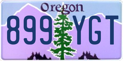 OR license plate 899YGT