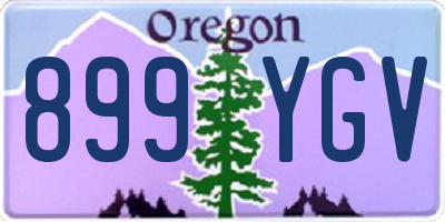 OR license plate 899YGV
