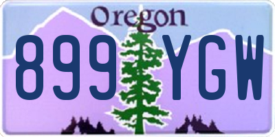 OR license plate 899YGW