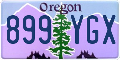OR license plate 899YGX