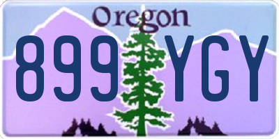 OR license plate 899YGY