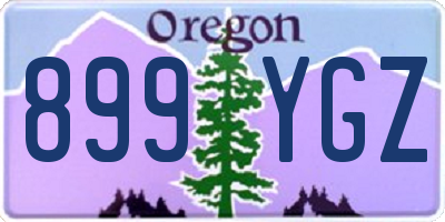 OR license plate 899YGZ